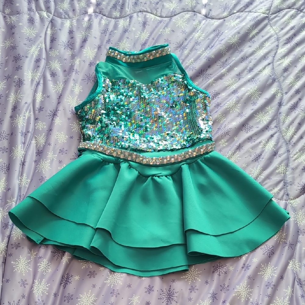 Sparkling Teal Kids Costume Dress